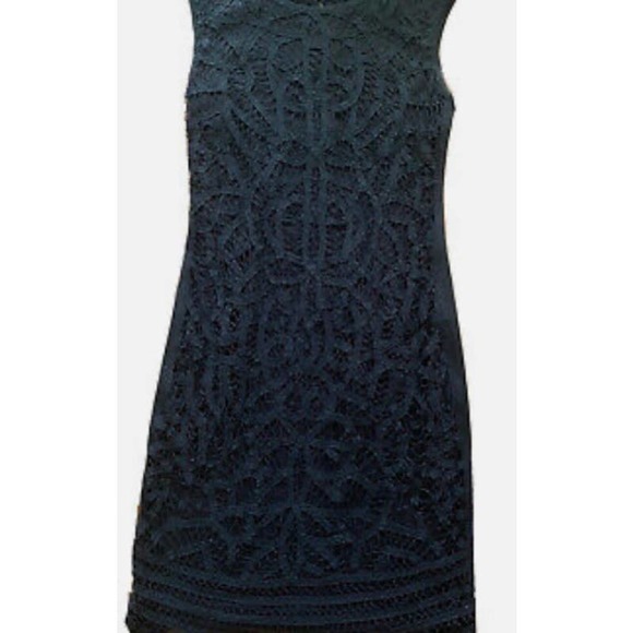 Black Sleeveless Lace Sheath Dress- Size 4 - Picture 3 of 3